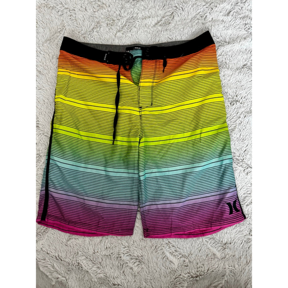 Hurley Youth BoardShorts 18/29, Never Worn, Originally $35 Neon Colorful - Picture 1 of 5